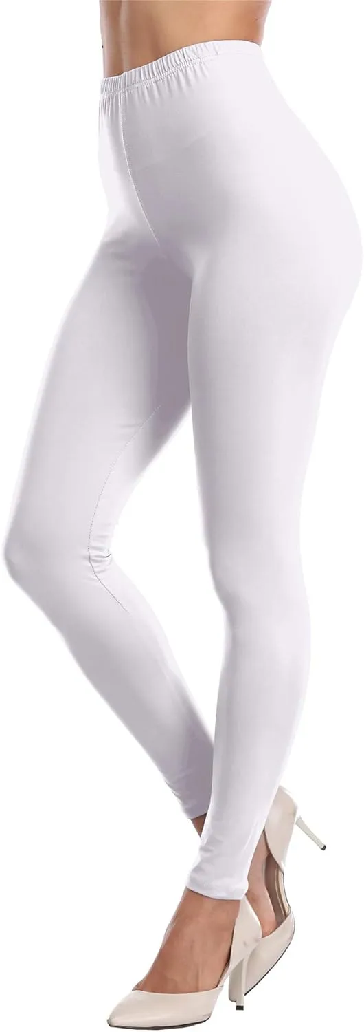 VOGUEMAX Womens Ankle Length Leggings Buttery Soft High Waisted Stretch Basic Solid Full Length Leggings Pants