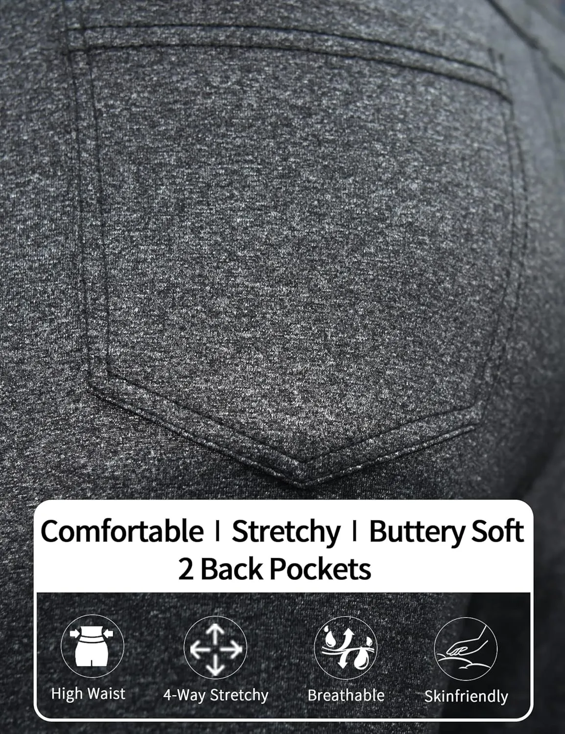 VOOVEEYA Jeggings for Women High Waist, Leggings with Pockets Tummy Control Plus Size Stretchy Jeans Leggings