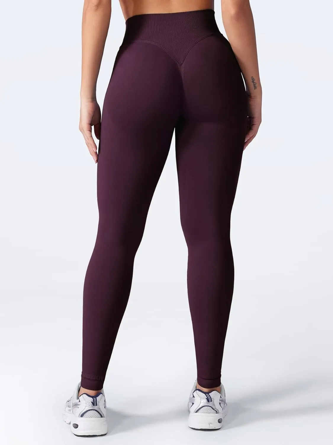VOYJOY Women Seamless Impact Leggings Scrunch Workout Leggings Medium Waist Tummy Control Butt Lifting Gym Yoga Pants