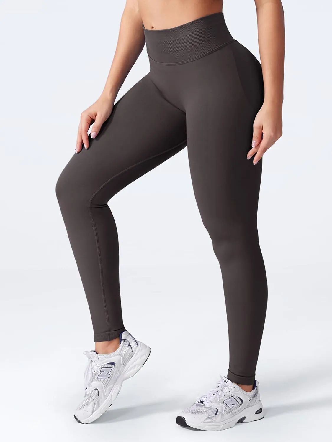 VOYJOY Women Seamless Impact Leggings Scrunch Workout Leggings Medium Waist Tummy Control Butt Lifting Gym Yoga Pants