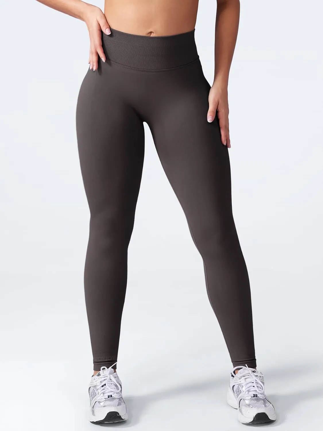 VOYJOY Women Seamless Impact Leggings Scrunch Workout Leggings Medium Waist Tummy Control Butt Lifting Gym Yoga Pants