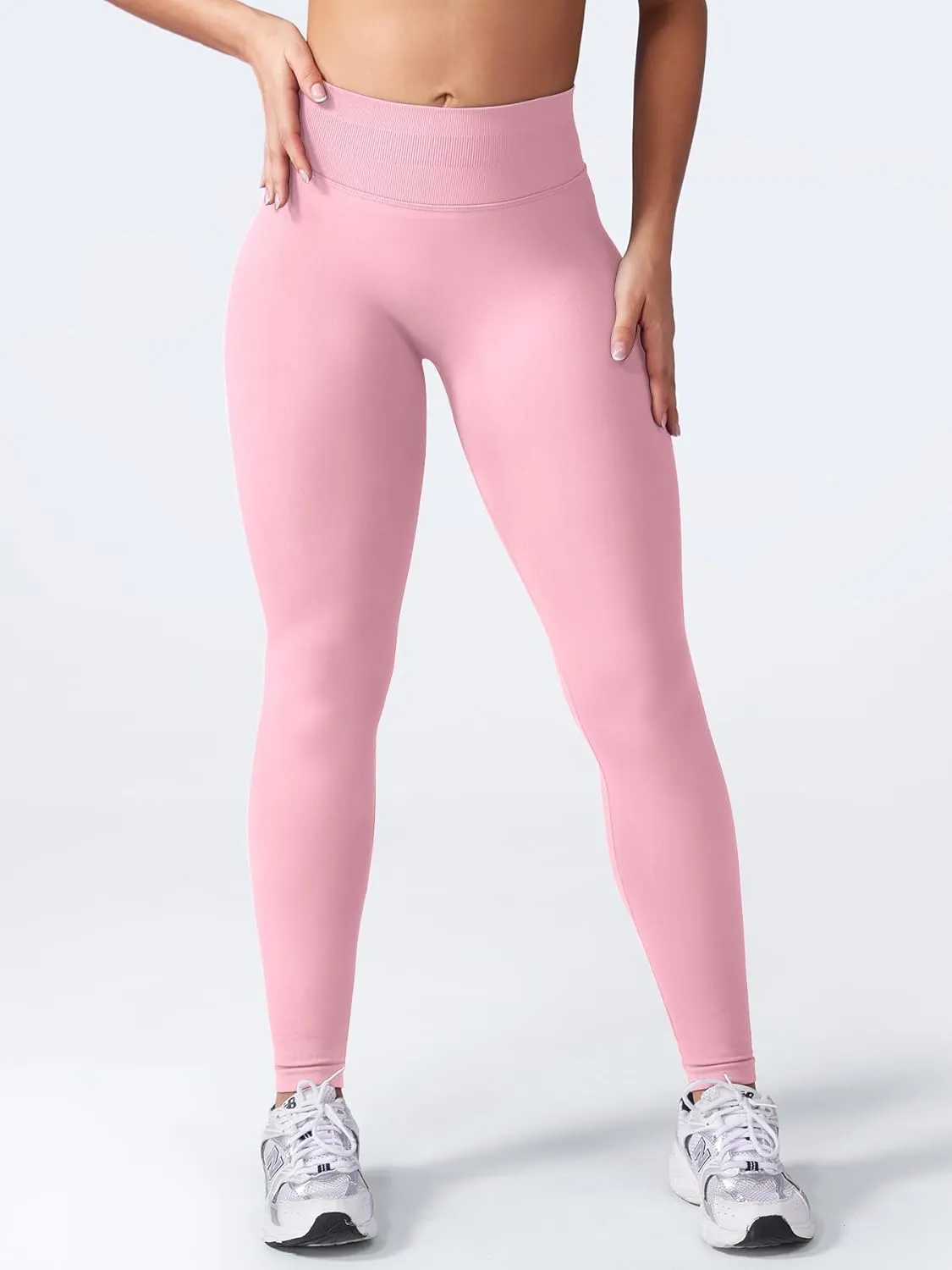 VOYJOY Women Seamless Impact Leggings Scrunch Workout Leggings Medium Waist Tummy Control Butt Lifting Gym Yoga Pants