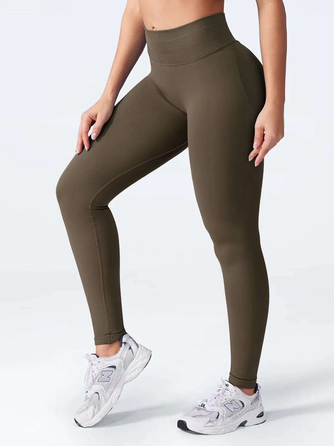 VOYJOY Women Seamless Impact Leggings Scrunch Workout Leggings Medium Waist Tummy Control Butt Lifting Gym Yoga Pants