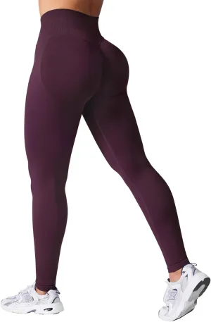 VOYJOY Women Seamless Impact Leggings Scrunch Workout Leggings Medium Waist Tummy Control Butt Lifting Gym Yoga Pants