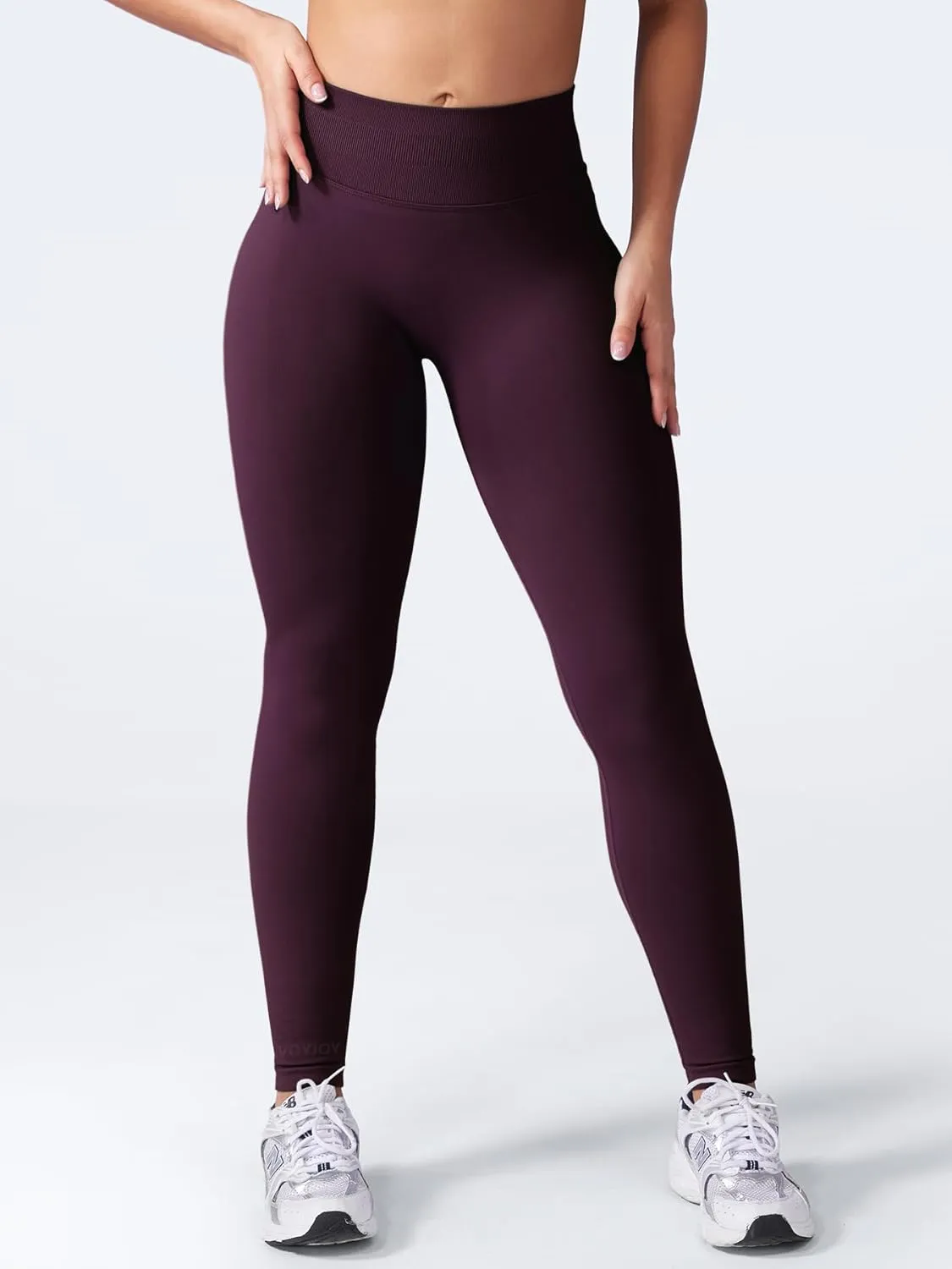 VOYJOY Women Seamless Impact Leggings Scrunch Workout Leggings Medium Waist Tummy Control Butt Lifting Gym Yoga Pants