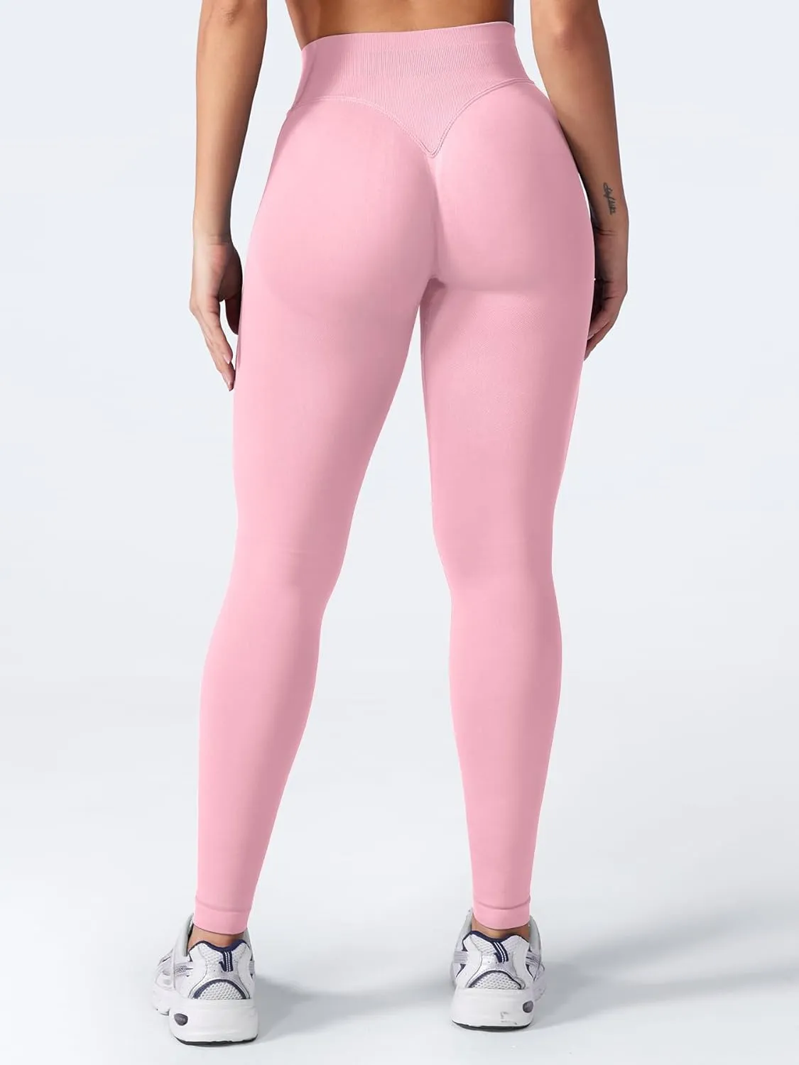 VOYJOY Women Seamless Impact Leggings Scrunch Workout Leggings Medium Waist Tummy Control Butt Lifting Gym Yoga Pants