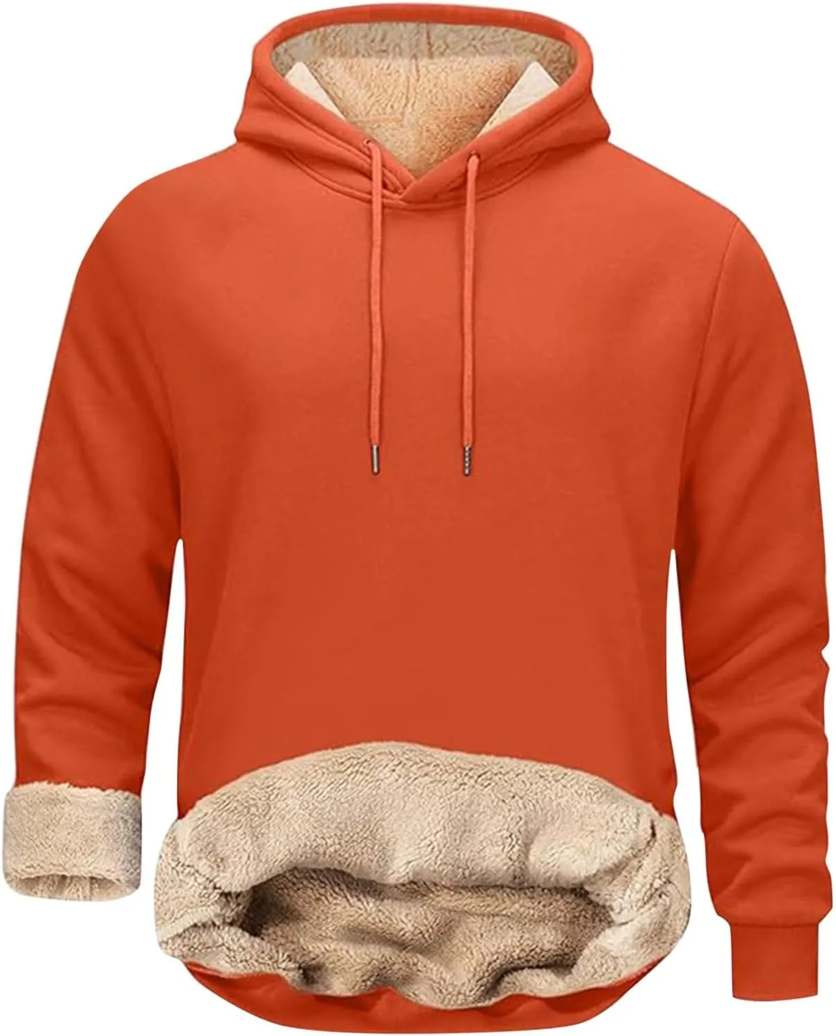 Warm Hoodies for Men 2024 Winter Fleece Heavyweight Thick Hoodie Pullover Sweatshirts Thermal Jacket with Pockets