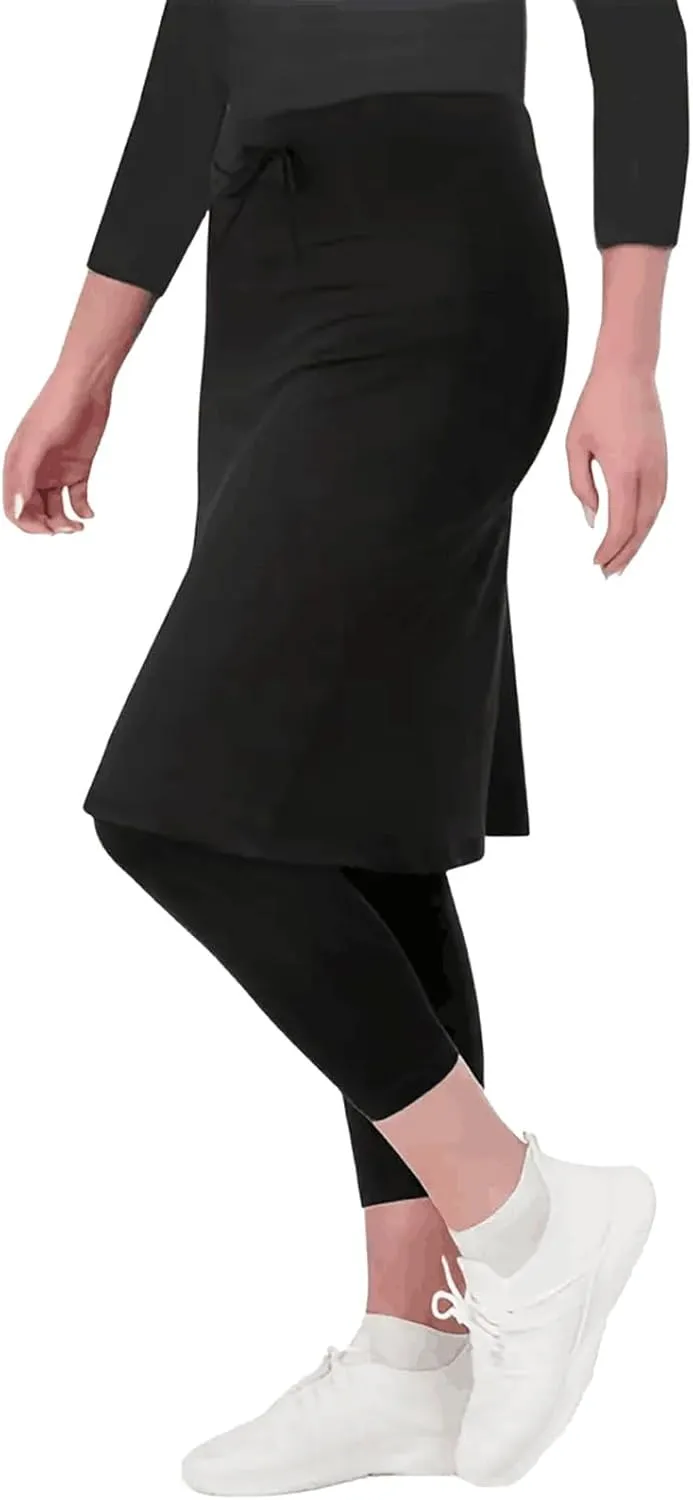 Women Athletic Knee Length Skirts with Leggings,Skorts Leggings&Skirted Capris Swim Skorts for Women Yoga Pockets