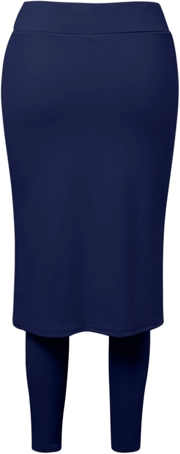 Women Athletic Knee Length Skirts with Leggings,Skorts Leggings&Skirted Capris Swim Skorts for Women Yoga Pockets