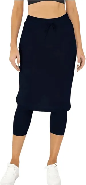 Women Athletic Knee Length Skirts with Leggings,Skorts Leggings&Skirted Capris Swim Skorts for Women Yoga Pockets