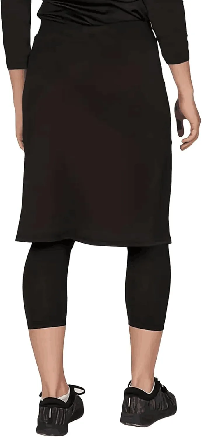Women Athletic Knee Length Skirts with Leggings,Skorts Leggings&Skirted Capris Swim Skorts for Women Yoga Pockets