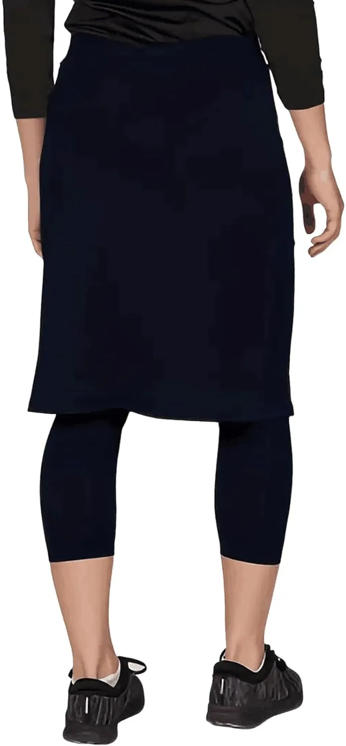 Women Athletic Knee Length Skirts with Leggings,Skorts Leggings&Skirted Capris Swim Skorts for Women Yoga Pockets