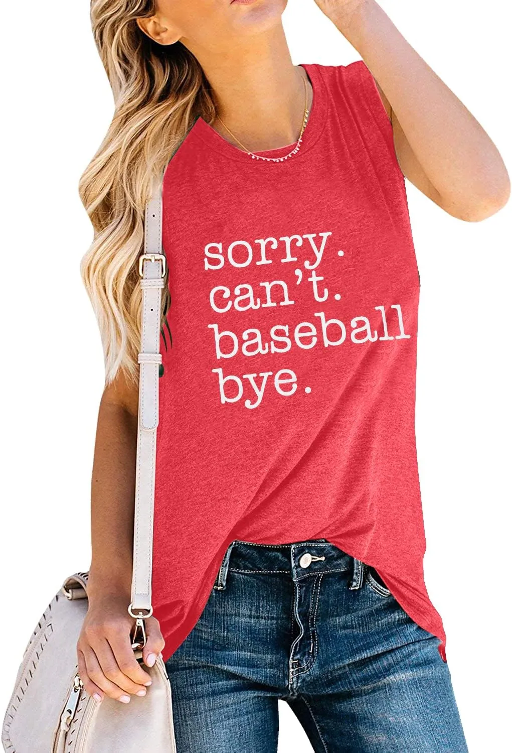Women Baseball Tank Top Baseball Mom Shirt Casual Summer Baseball Sleeveless Muscle Tee Tops