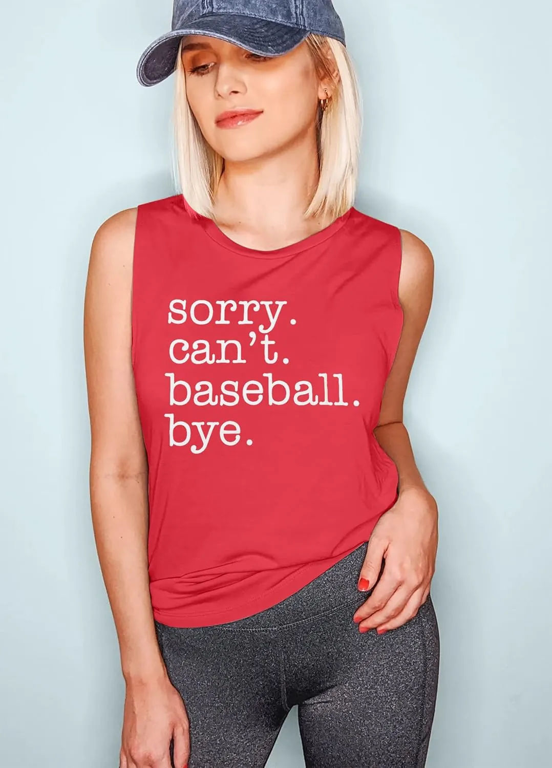 Women Baseball Tank Top Baseball Mom Shirt Casual Summer Baseball Sleeveless Muscle Tee Tops