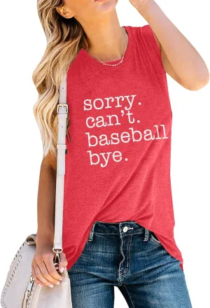 Women Baseball Tank Top Baseball Mom Shirt Casual Summer Baseball Sleeveless Muscle Tee Tops