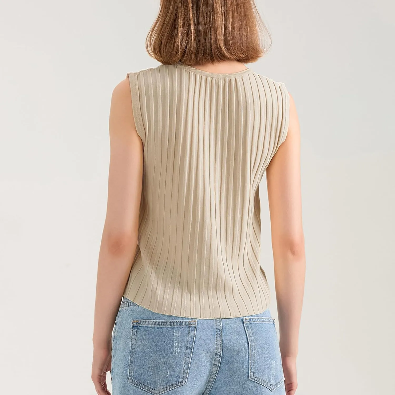 Women Button Up Vest Tank Top Ribbed Knit Sleeveless Slim Fit Shirt Summer Y2k Dressy Going Out Tops