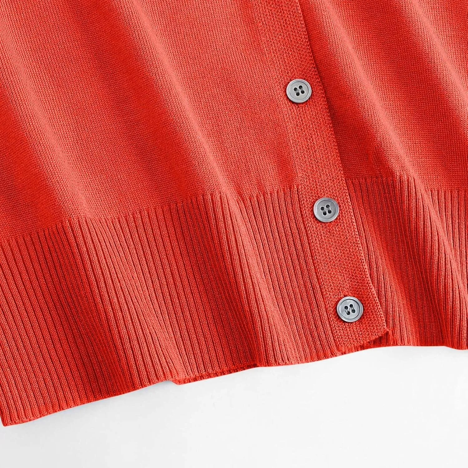 Women Cardigan Sweater Lightweight Solid Open Front Button Down Cardigan Slim Fit Long Sleeve Causal Knit Cardigan