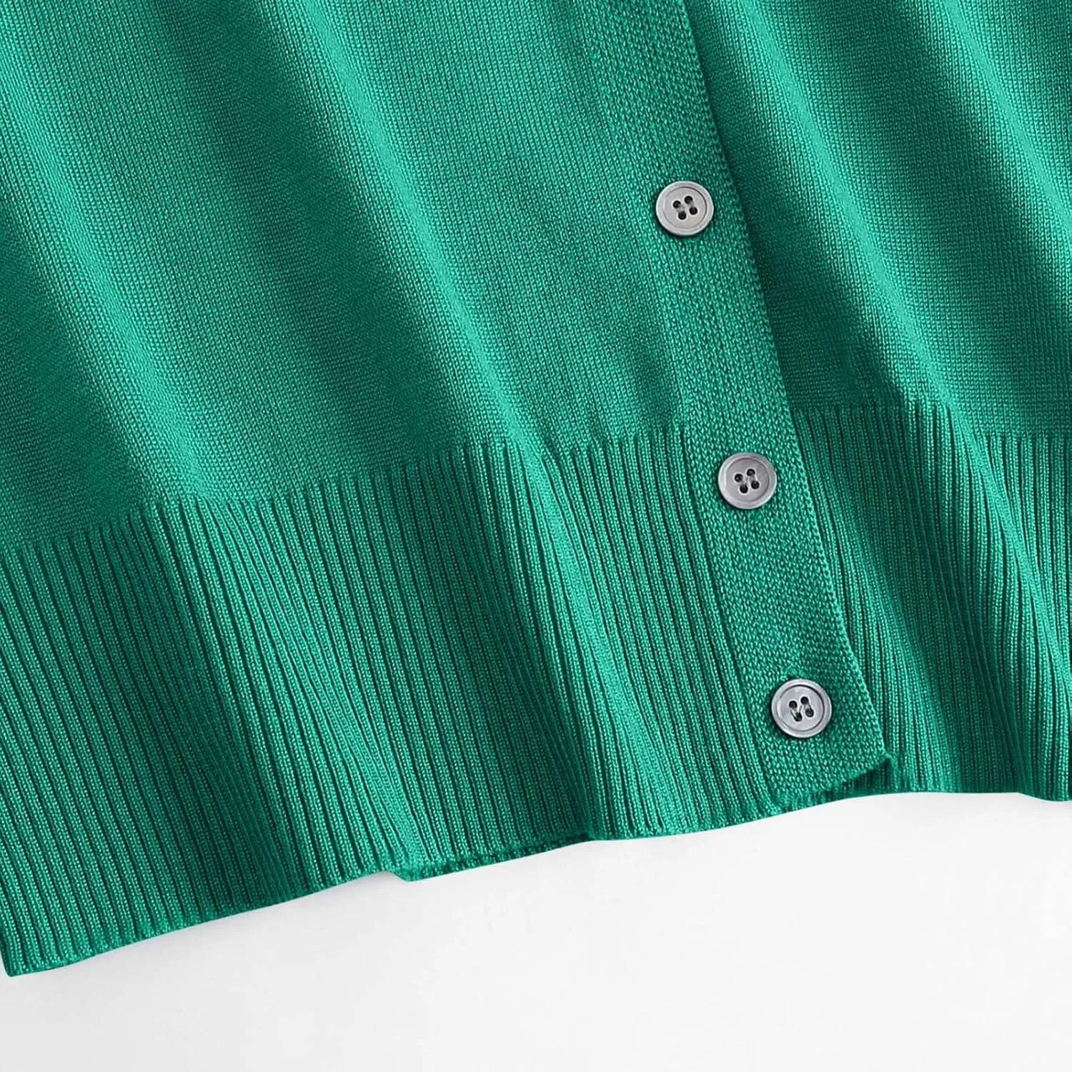 Women Cardigan Sweater Lightweight Solid Open Front Button Down Cardigan Slim Fit Long Sleeve Causal Knit Cardigan