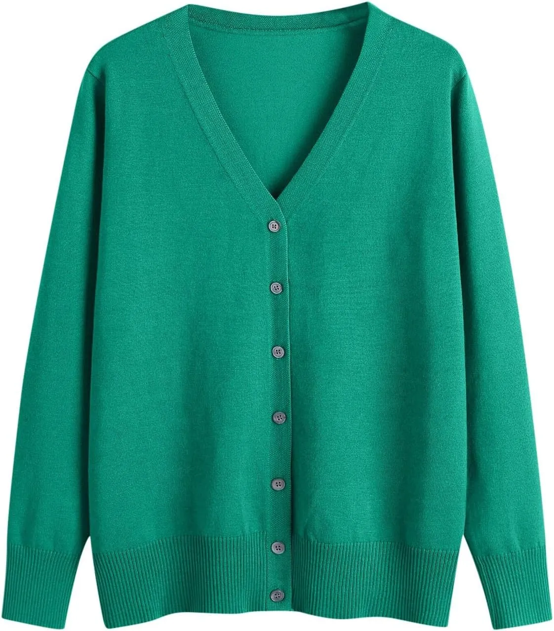 Women Cardigan Sweater Lightweight Solid Open Front Button Down Cardigan Slim Fit Long Sleeve Causal Knit Cardigan