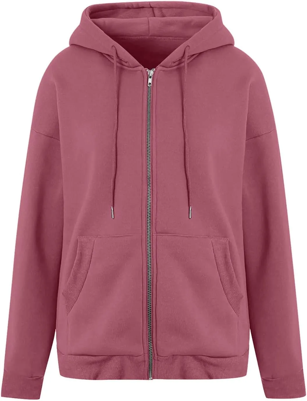 Women Fashion Cute Hoodies Oversized Sweatshirts Zip Up Hoodies Jackets Fall Fleece Clothes Casual Tops For Teen Girls