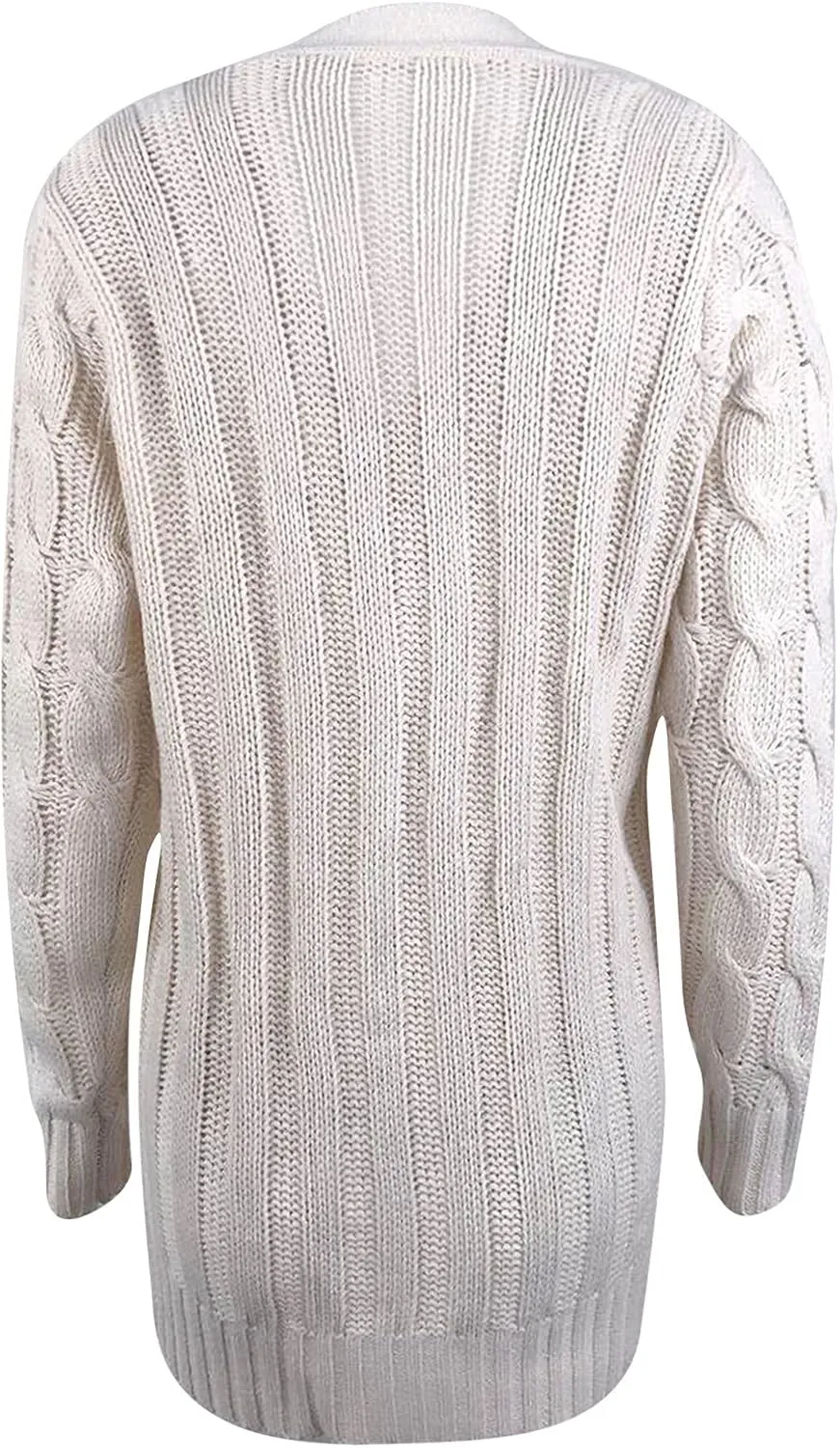 Women's Cardigan Chunky Open Front Button Sweaters with Pockets Loose Slouchy Oversized Fall Outerwear Coat