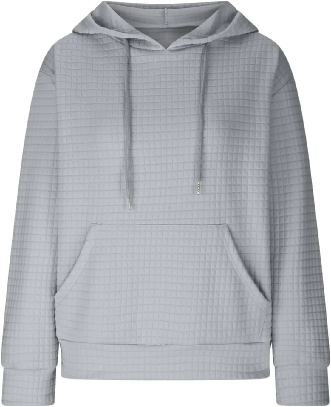 Womens Hoodies Waffle Hooded Sweatshirt Long Sleeve Casual Loose Fit Pullover Tops 2024 Fall Fashion with Pocket