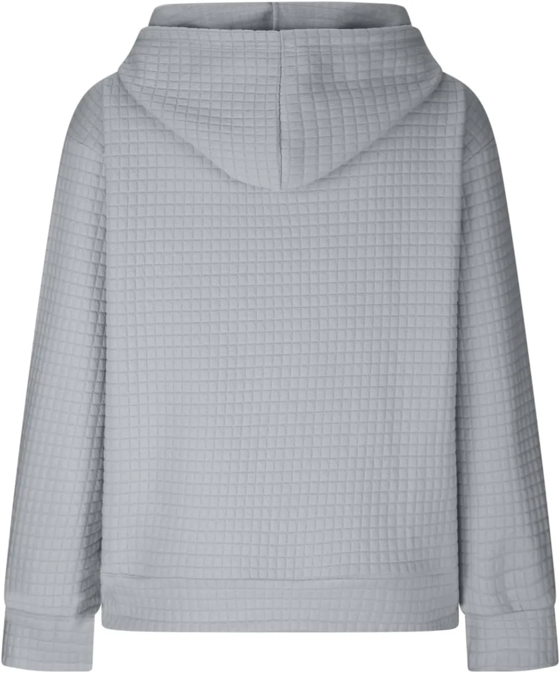 Womens Hoodies Waffle Hooded Sweatshirt Long Sleeve Casual Loose Fit Pullover Tops 2024 Fall Fashion with Pocket