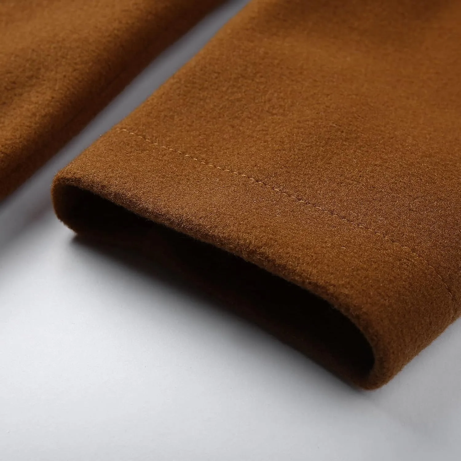 Women's Lapel Collar Wool Pea Coat Long Sleeve Casual Mid-Long Overcoats One Button Business Trench Coat Winter Jacket