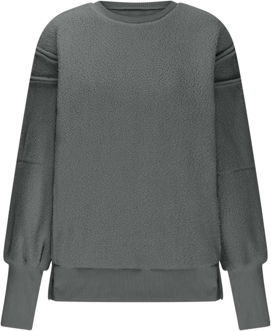 Women's Oversized Crewneck Sweatshirts Trendy Long Sleeve Fleece Pullover Fall Fashion Tops Comfort Winter Clothes