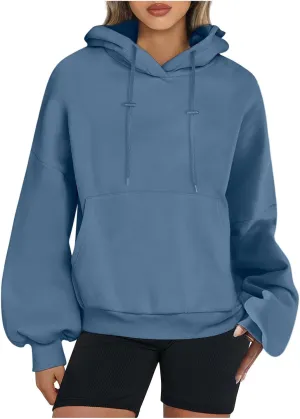 Womens Oversized Hoodies Casual Long Sleeve Fleece Sweatshirts Pullover Sweaters Teen Girls Preppy Tops Clothes