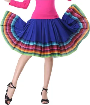 Women's Plus Size High Waisted A Line Pleated Midi Skater Skirt w/Shorts