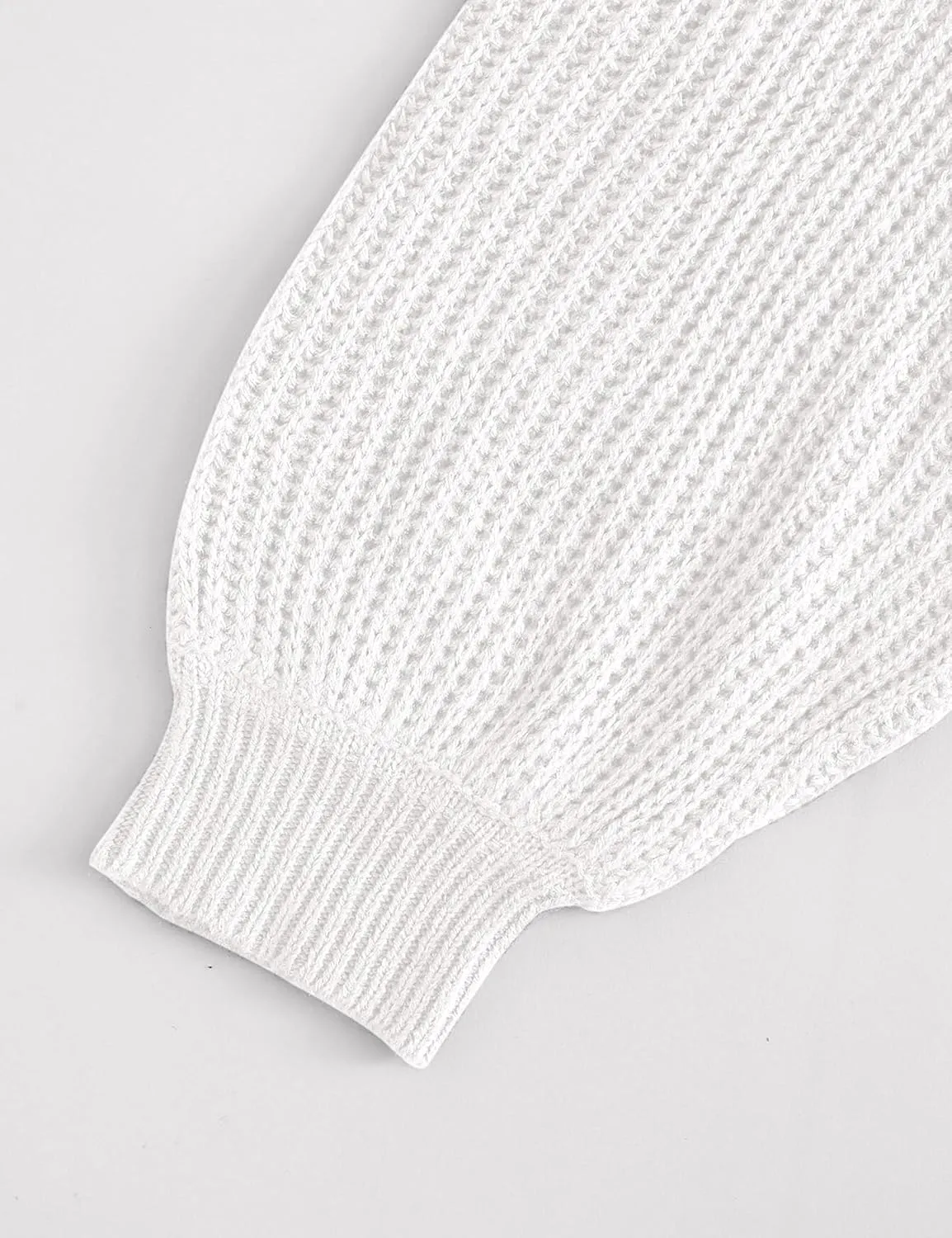 Womens Puff Sleeve Cardigan Long Sleeve Open Front Button Down Knit Sweaters