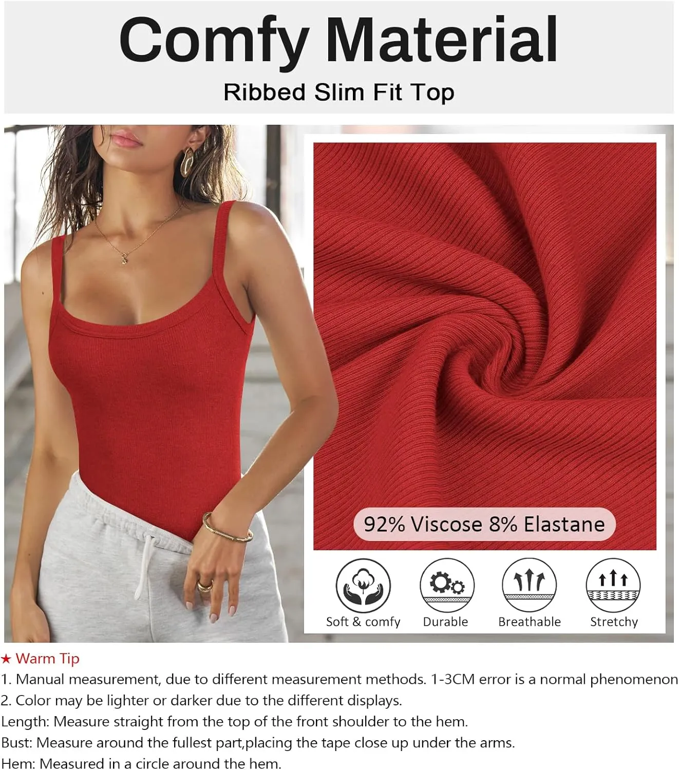 Womens Sexy Low Cut Tank Tops for Women Workout Spaghetti Strap Scoop Neck Ribbed Fitted Backless Basic Going Out Tops