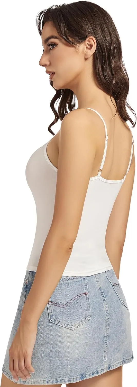 Women's Square Neck Tank Top Spaghetti Strap Shirt Summer Going Out Basic Camisole