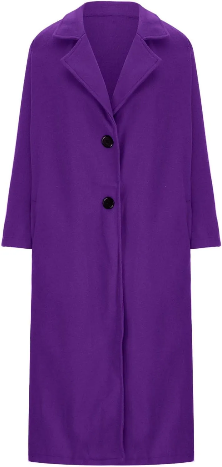 Women's Trench Coat 2024 Fall Winter Trendy Plus Size Overcoat Classic Lapel Open Front Cardigan Wool Outwerar M-4XL