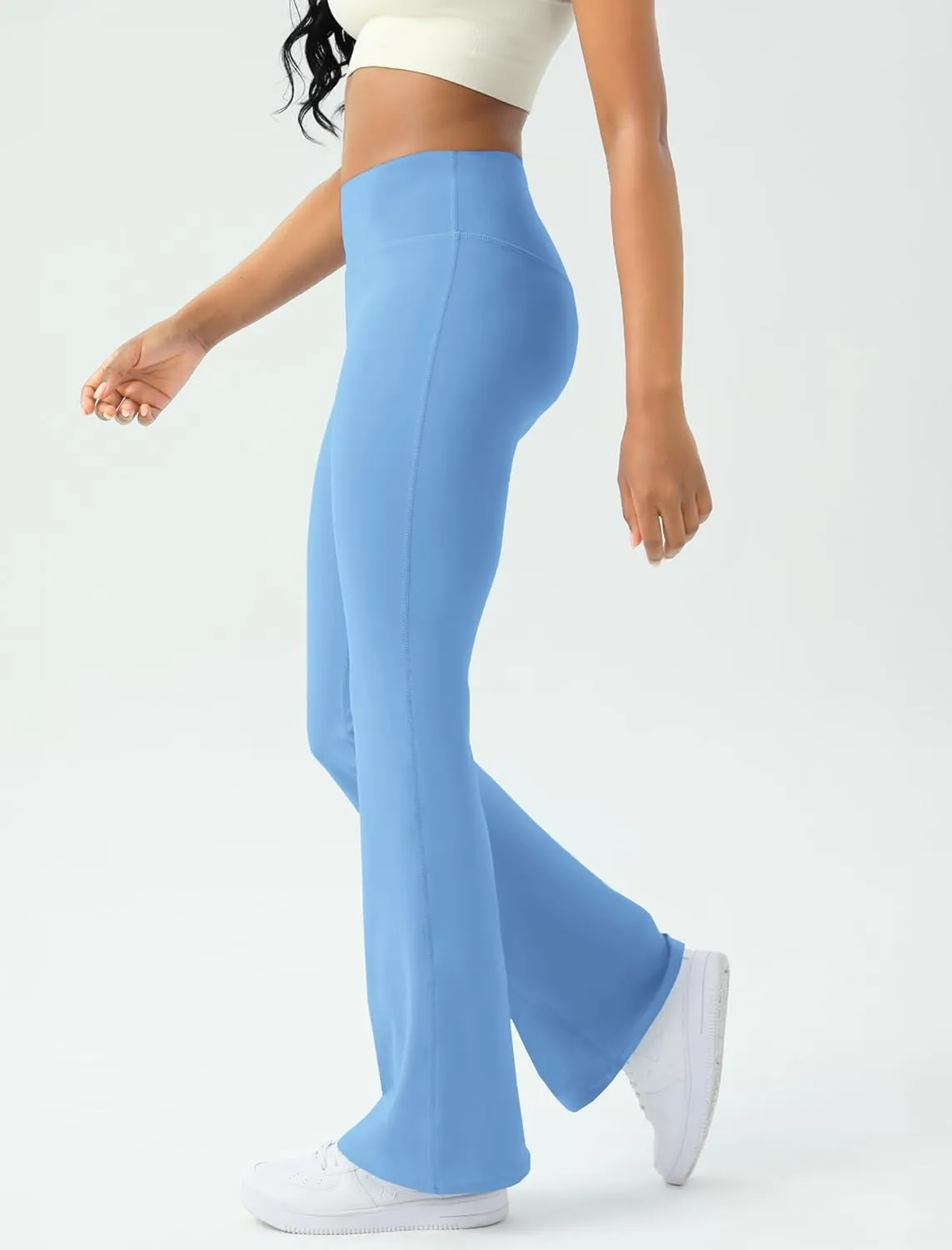Women's Yoga Pants Bootcut Flare Leggings Flared Bell Bottom Leggings High-Waisted Workout Pants Tummy Control