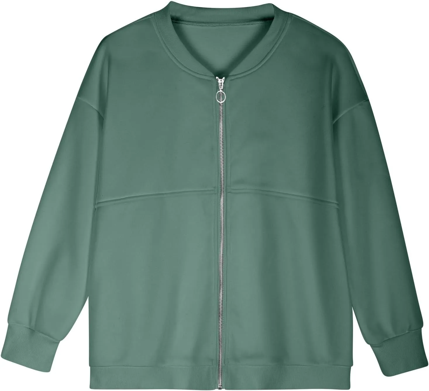 Women's Zip Up Oversized Hoodies Fall Long Sleeve Crewneck Sweatshirts Fleece Lined Loose Pullover Tops Jackets 2024