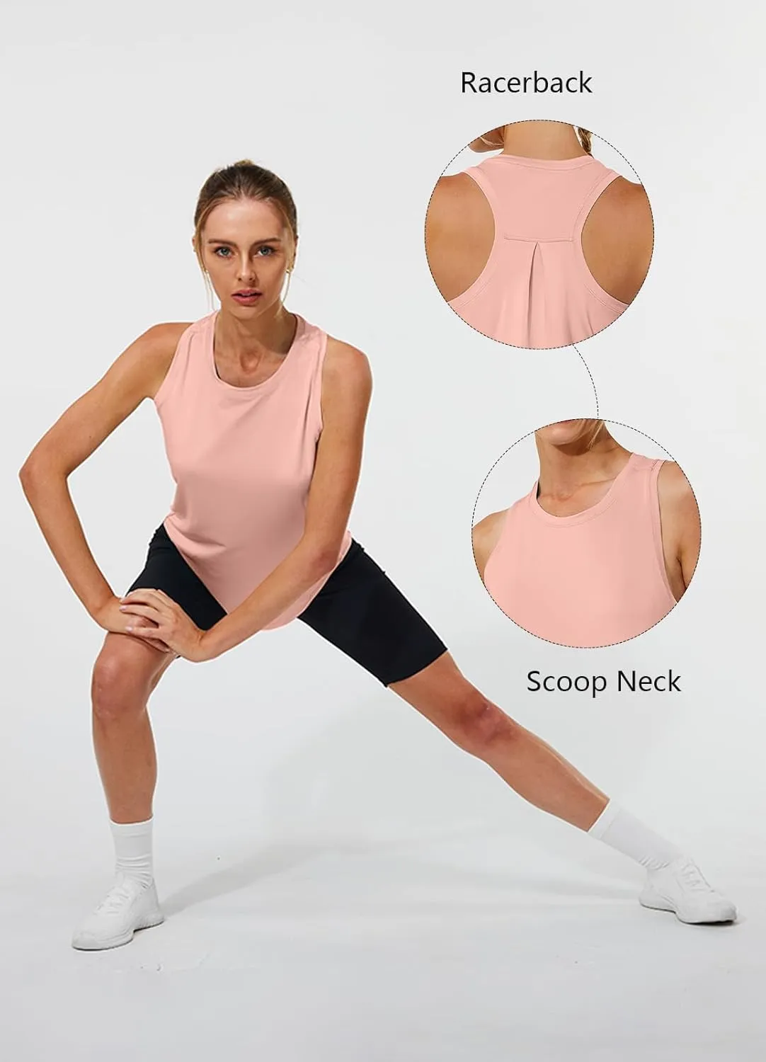 Workout Tank Tops for Women Racerback Tops Sleeveless Running Shirts Loose Fit Athletic Gym Quick Dry Exercise