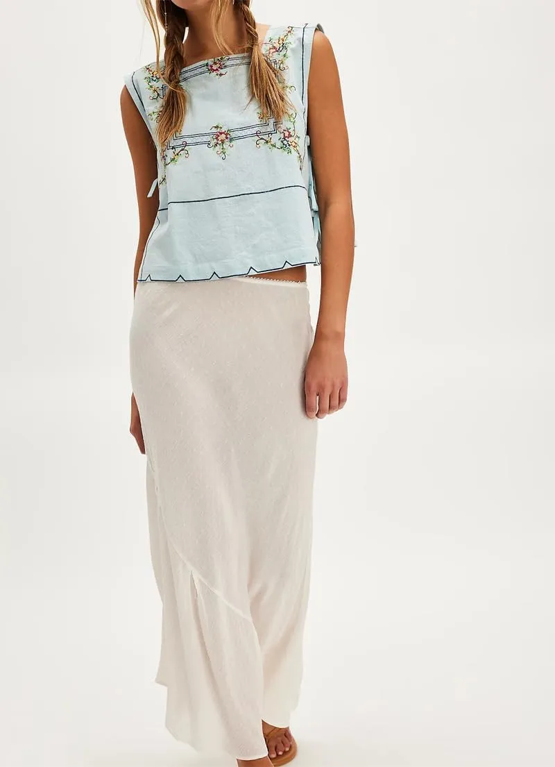 Y2k Tie Front Tank Tops Women Sleeveless Floral Embroidery Crop Vest Cami Shirt Babydoll Going Out Camisole