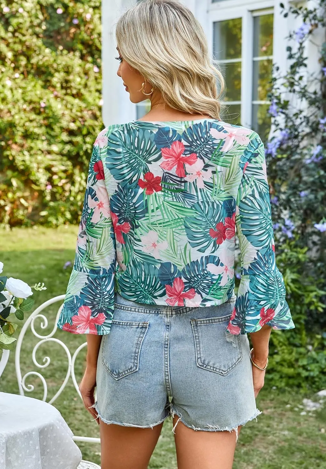 Yekaty Shrugs for Women 3/4 Sleeve Cropped Cardigan Lightweight Summer Sheer Bolero Shrug for Dresses