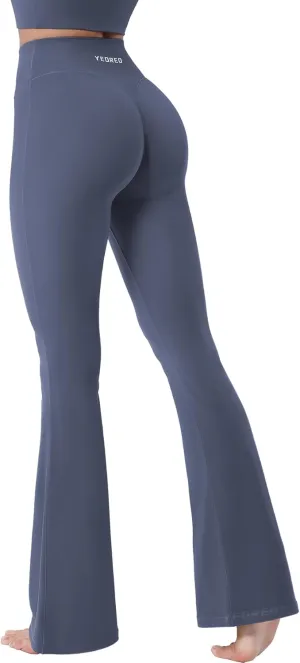 YEOREO Baverly Workout Flare Leggings for Women, 32" Hidden Scrunch Gym Yoga Pants High Waisted Casual Leggings