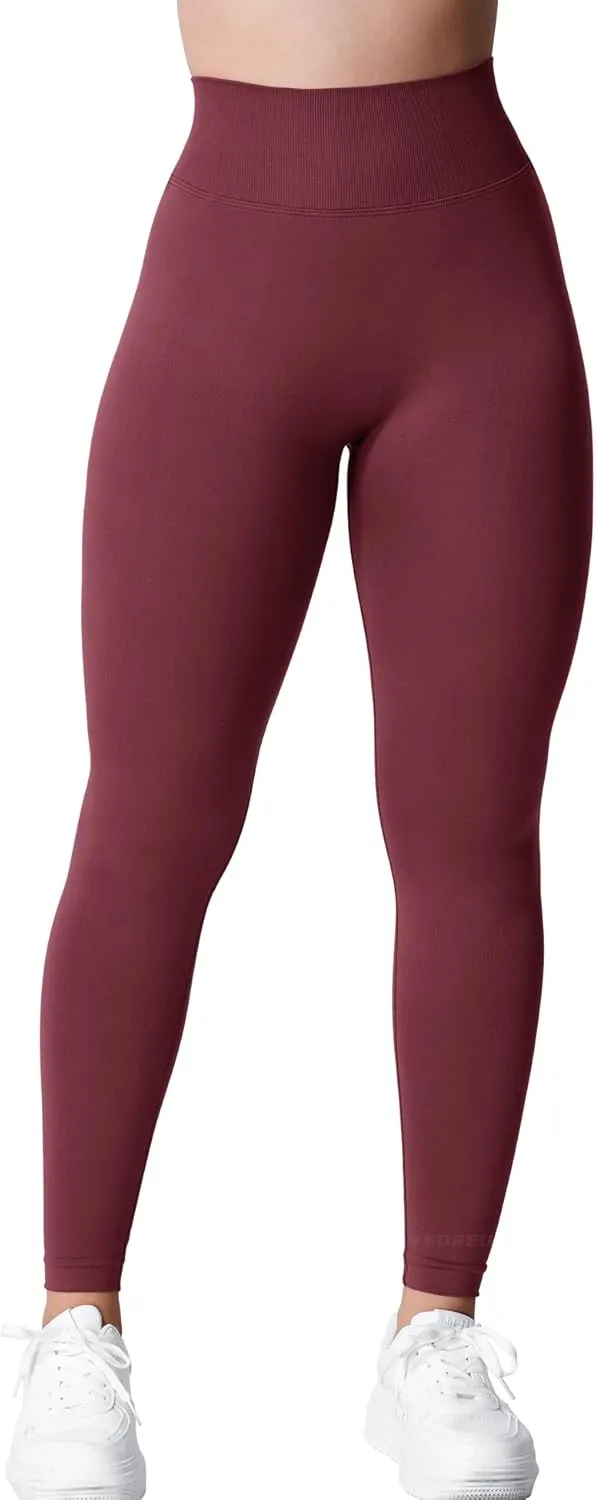 YEOREO Liz Scrunch Workout Leggings for Women High Waisted Butt Lifting V Back Waist Seamless Gym Yoga Leggings