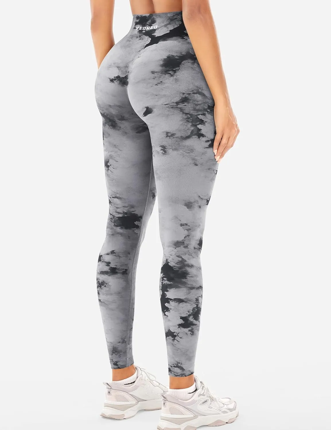 YEOREO Workout Leggings for Women Jada Scrunch Butt Lifting Leggings Seamless Screen Print Gym Yoga Pants