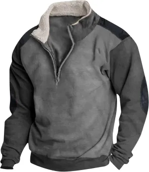 ZEFOTIM Men's Sweatshirts Oversized Fall Long Sleeve Mens Quarter Zip Pullover Warm Graphic Casual Sweatshirt