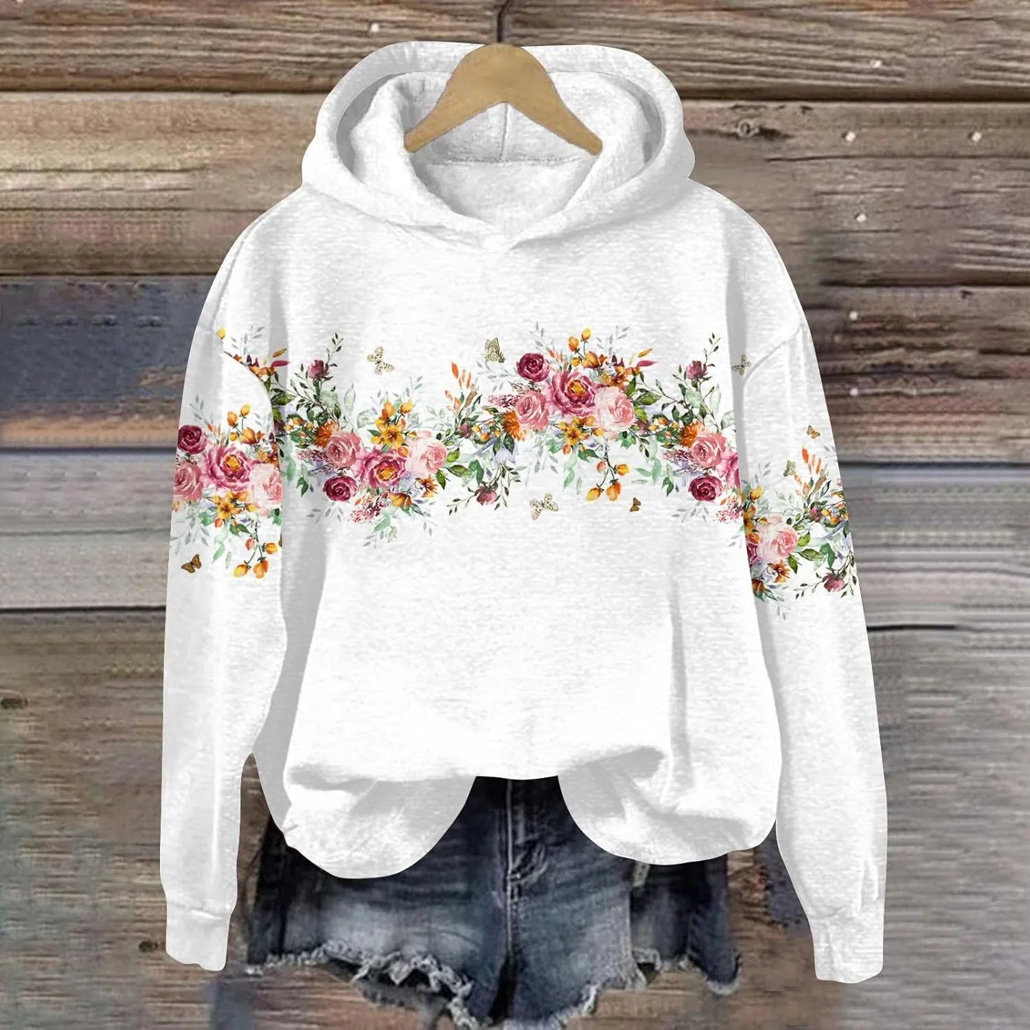 ZEFOTIM Sherpa Lined Hoodies for Women Trendy Winter Pullovers Fashion Sweatshirts Comfy Casual Long Sleeve Hoodies