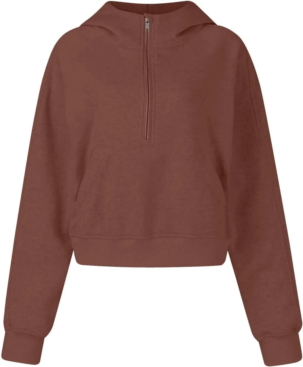 Zip Up Hoodie Women,2024 Fall Thumb Hole Half Zip Sweatshirts Fleece Jackets Tops Oversized Pullover With Pockets