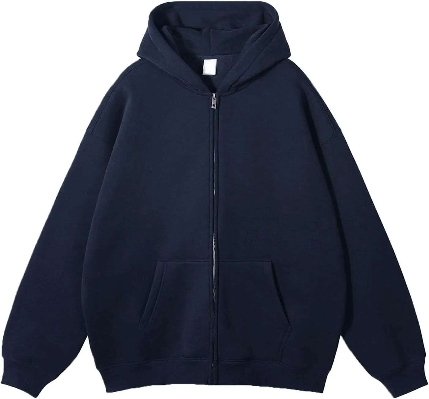 Zip Up Hoodies for Men Heavyweight Long Sleeve Pullover Solid Color with Pockets Hooded Fall and Winter Tops 2024